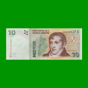 PESOS CONVERTIBLES 2do DISEÑO $10,00, BOT NEW, AÑO 2014, ESTADO SIN CIRCULAR .-