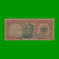 BILLETE DE URUGUAY $5.000,00, PICK 50b, AÑO 1967, SERIE C, ESTADO  BUENO.-