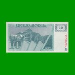 BILLETE DE ESLOVENIA 10 TOLARJEV, PICK 4, AÑO 1990 ESTADO SIN CIRCULAR.-