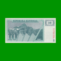 BILLETE DE ESLOVENIA 10 TOLARJEV, PICK 4, AÑO 1990 ESTADO SIN CIRCULAR.-