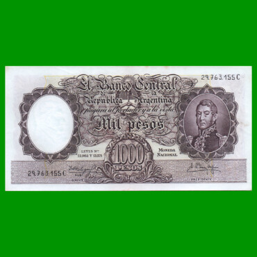 MONEDA NACIONAL $1.000,00, BOT 2154, AÑO 1962, ESTADO EXCELENTE.-