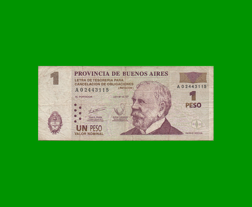 BONO DE BUENOS AIRES 1 PESP, EC 211, AÑO 2001, ESTADO BUENO.-