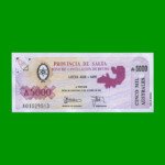 BONO DE SALTA 5.000,00 DE AUSTRALES, EC 076, AÑO 1990, ESTADO SIN CIRCULAR .-