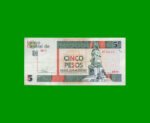 BILLETE DE CUBA $5,00 PICK FX48f,  ESTADO MUY BUENO+.-