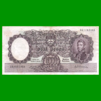 MONEDA NACIONAL $1.000,00, BOT 2141, AÑO 1957, ESTADO MUY BUENO.-