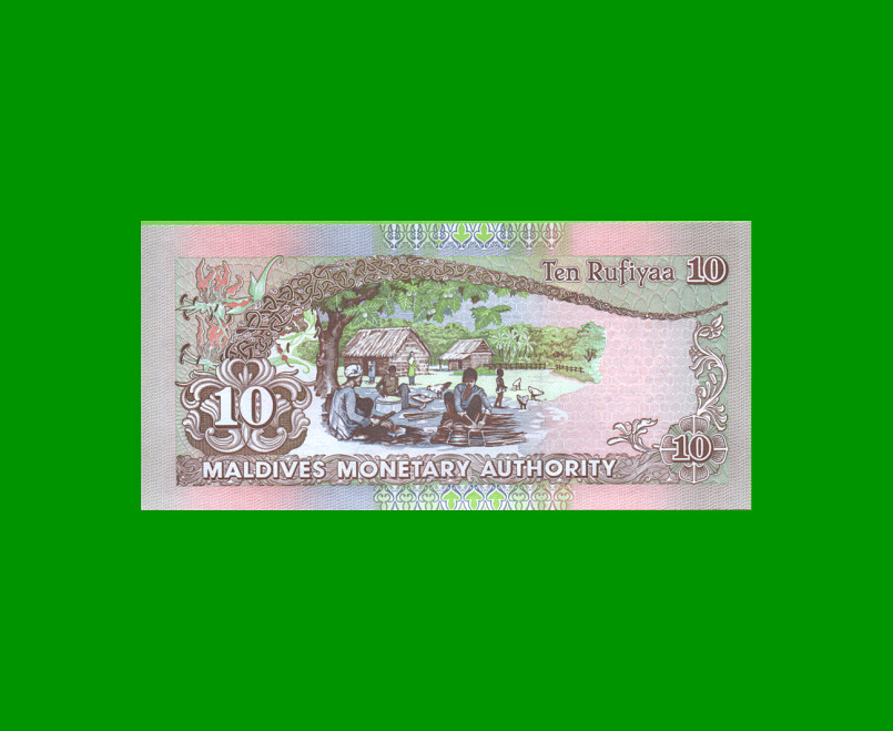 BILLETE DE ISLAS MALDIVAS 10,00 RUPIAS, PICK 19, ESTADO SIN CIRCULAR. -