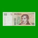 PESOS CONVERTIBLES 2do DISEÑO $10,00, BOT 3444, AÑO 2014, ESTADO SIN CIRCULAR .-