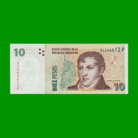 PESOS CONVERTIBLES 2do DISEÑO $10,00, BOT 3444, AÑO 2014, ESTADO SIN CIRCULAR .-