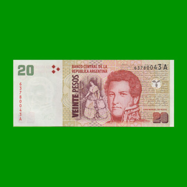 PESOS CONVERTIBLES 2do DISEÑO $20,00, BOT 3506, AÑO 2001, ESTADO SIN CIRCULAR.-