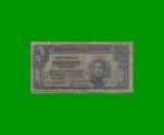 BILLETE DE URUGUAY $5,00, PICK 36a, SERIE B, ESTADO BUENO.-