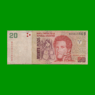 PESOS CONVERTIBLES 2do DISEÑO $20,00, BOT 3516, AÑO 2005, ESTADO BUENO.-