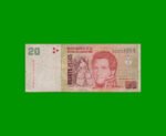 PESOS CONVERTIBLES 2do DISEÑO $20,00, BOT 3526, AÑO 2013, ESTADO BUENO .-