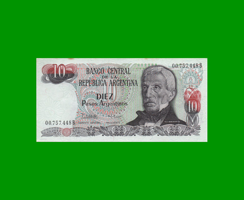 PESOS ARGENTINOS $10,00, BOT 2615, AÑO 1984, ESTADO EXCELENTE.-