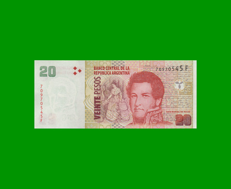 PESOS CONVERTIBLES 2do DISEÑO $20,00, BOT 3529, AÑO 2018, ESTADO EXCELENTE+ .-