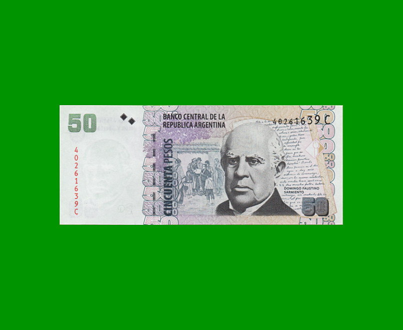 PESOS CONVERTIBLES 2do DISEÑO $50,00, BOT 3618a, AÑO 2007, ESTADO SIN CIRCULAR.-