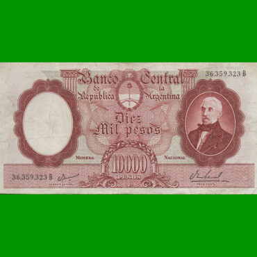 MONEDA NACIONAL $10.000,00, BOT 2196, AÑO 1968, ESTADO EXCELENTE- .-