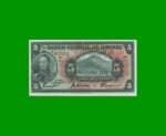 BILLETE DE BOLIVIA 5 BOLIVIANOS, PICK 120, AÑO 1928, ESTADO SIN CIRCULAR.-