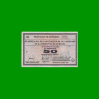 BONO DE CORDOBA $ 50,00, EC 268, AÑO 1995, SERIE A, ESTADO MUY BUENO- .-