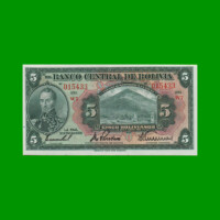 BILLETE DE BOLIVIA 5 BOLIVIANOS, PICK 120, AÑO 1928, ESTADO SIN CIRCULAR.-