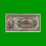BILLETE DE BOLIVIA 1 BOLIVIANO, PICK 118, AÑO 1928, ESTADO EXCELENTE .-