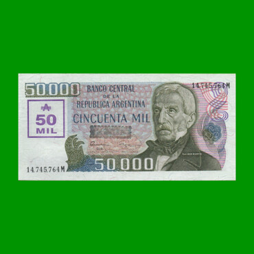 AUSTRALES TRANSITORIOS $50.000,00, BOT 2884, AÑO 1989, ESTADO EXCELENTE-.-
