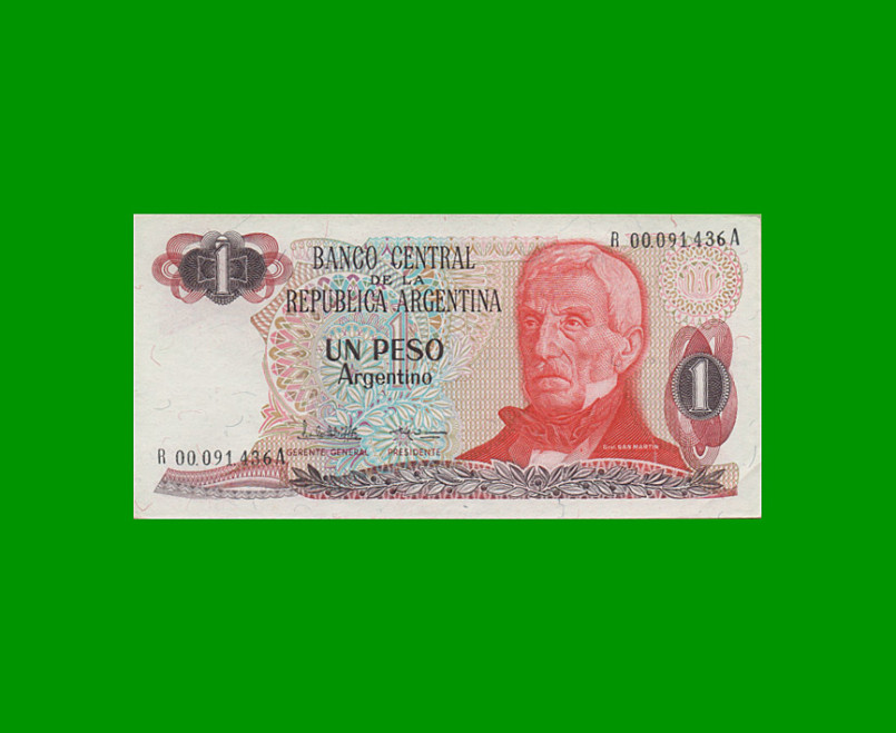 REPOSICION BILLETE PESOS ARGENTINOS $ 1,00, BOT 2606, ESTADO SIN CIRCULAR.-