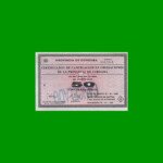 BONO DE CORDOBA $ 50,00, EC 269, AÑO 1996, SERIE B, ESTADO MUY BUENO+ .-