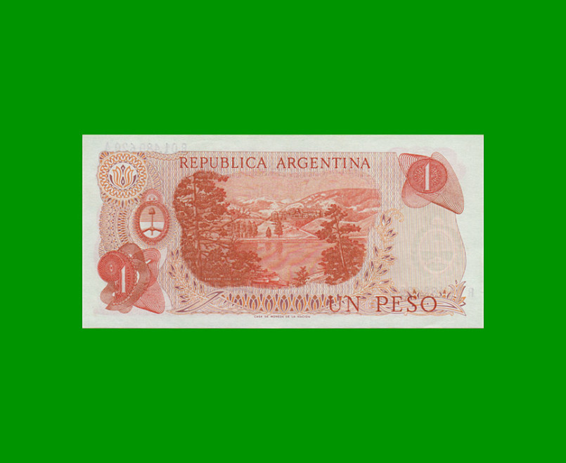 REPOSICION BILLETE PESOS LEY 18.188 $ 1,00, BOT 2314, ESTADO SIN CIRCULAR.- - Imagen 2