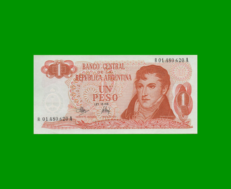 REPOSICION BILLETE PESOS LEY 18.188 $ 1,00, BOT 2314, ESTADO SIN CIRCULAR.-