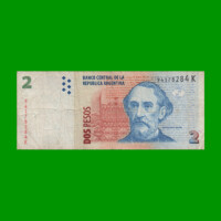 PESOS CONVERTIBLES 2do DISEÑO $2,00, BOT 3240, AÑO 2013, ESTADO  BUENO .-