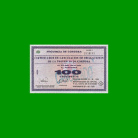 BONO DE CORDOBA $ 100,00, EC 271, AÑO 1995, SERIE A, ESTADO EXCELENTE.-