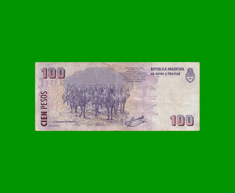 PESOS CONVERTIBLES 2do DISEÑO $100,00, BOT 3707, AÑO 2001, ESTADO MUY BUENO- .- - Imagen 2