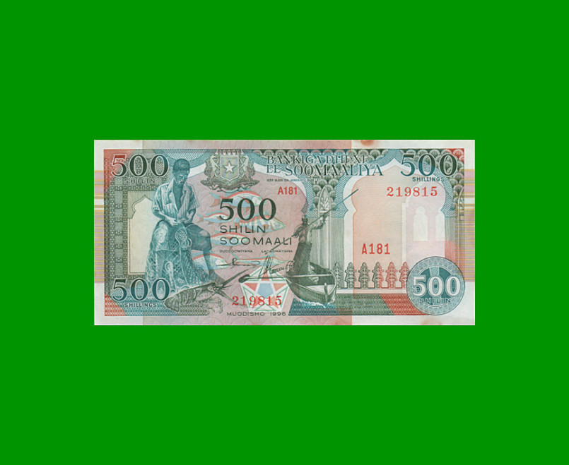 BILLETE DE SOMALIA 500 SHILLINGS, PICK 36c, AÑO 1996 ESTADO EXCELENTE.-