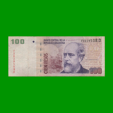 PESOS CONVERTIBLES 2do DISEÑO $100,00, BOT 3718, AÑO 2005, ESTADO BUENO.-