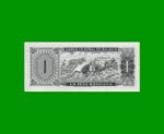 BILLETE DE BOLIVIA 1 PESOS BOLIVIANOS, PICK 158a, AÑO 1962, ESTADO SIN CIRCULAR.- - Imagen 2