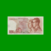 BILLETE DE BELGICA 50 FRANCOS, PICK 139 AÑO 1966 ESTADO EXCELENTE .-