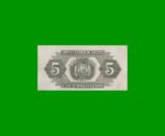 BILLETE DE BOLIVIA 5 BOLIVIANOS, PICK 129, AÑO 1928, ESTADO SIN CIRCULAR .- - Imagen 2