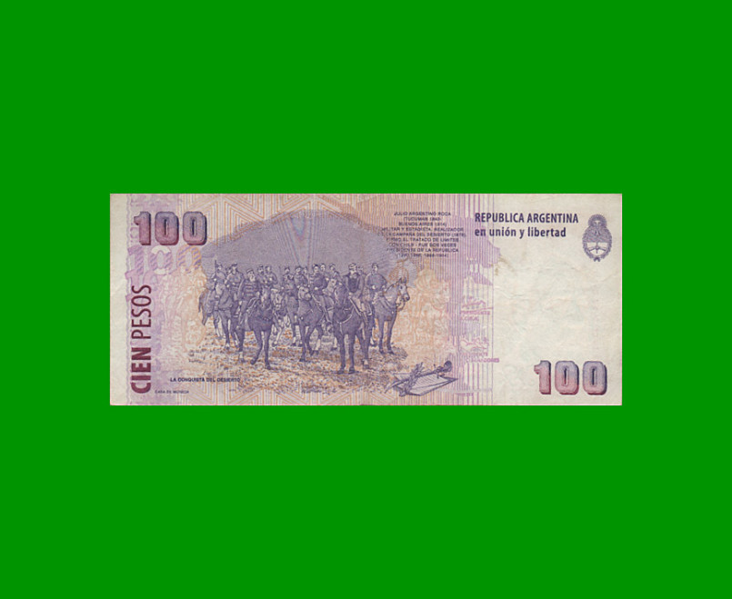 PESOS CONVERTIBLES 2do DISEÑO $100,00, BOT 3726, AÑO 2008, ESTADO BUENO + .- - Imagen 2