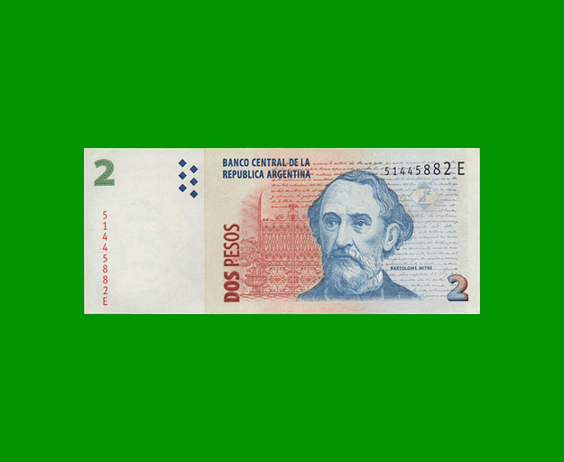 PESOS CONVERTIBLES 2do DISEÑO $2,00, BOT 3219, AÑO 2005, ESTADO EXCELENTE .-