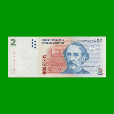 PESOS CONVERTIBLES 2do DISEÑO $2,00, BOT 3220, AÑO 2005, ESTADO EXCELENTE-.-