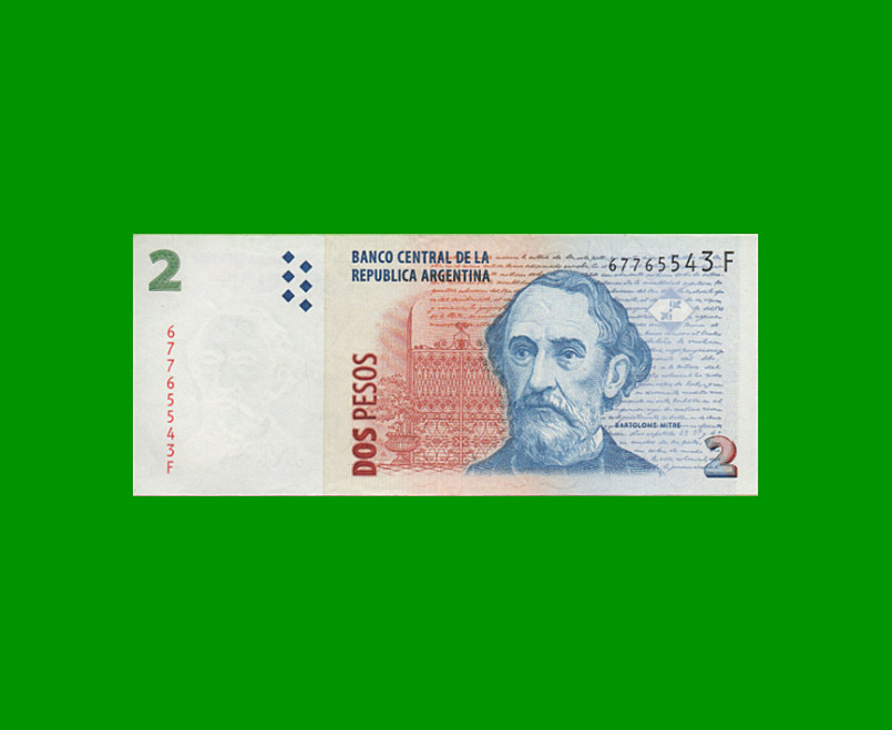 PESOS CONVERTIBLES 2do DISEÑO $2,00, BOT 3220, AÑO 2005, ESTADO EXCELENTE-.-