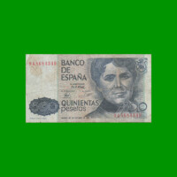 BILLETE DE ESPAÑA 500 PESETAS, PICK 157, AÑO 1979, ESTADO BUENO .-