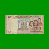 BILLETE DE BOLIVIA 200 BOLIVIANOS, PICK NEW, AÑO 1986 (2019), ESTADO SIN CIRCULAR.-