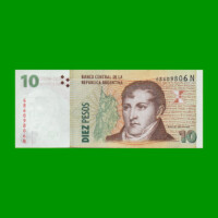 PESOS CONVERTIBLES 2do DISEÑO $10,00, BOT 3441, AÑO 2014, ESTADO EXCELENTE+.-