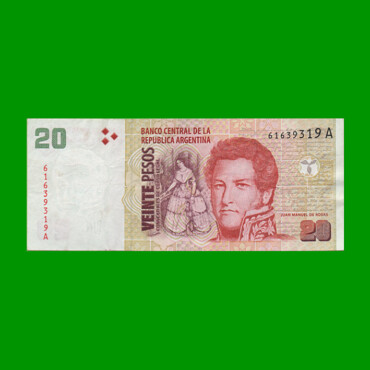 PESOS CONVERTIBLES 2do DISEÑO $20,00, BOT 3506, AÑO 2001, ESTADO MUY BUENO+.-