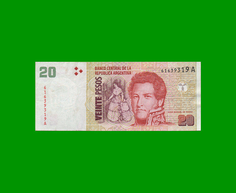 PESOS CONVERTIBLES 2do DISEÑO $20,00, BOT 3506, AÑO 2001, ESTADO MUY BUENO+.-