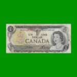 BILLETE DE CANADA 1 DOLAR PICK 85c, AÑO 1973, ESTADO BUENO+.-
