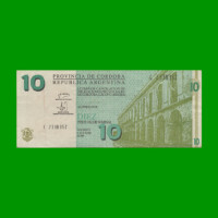 BONO DE CORDOBA $ 10,00, EC 294, AÑO 2001, SERIE C, ESTADO MUY BUENO- .-