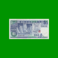 BILLETE DE SINGAPUR 1 DOLAR, PICK 18, ESTADO EXCELENTE .-