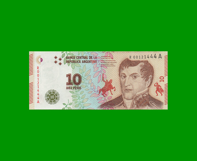 REPOSICION BILLETE CONVERTIBLE TERCER DISEÑO $ 10,00, BOT 4004, ESTADO SIN CIRCULAR.-